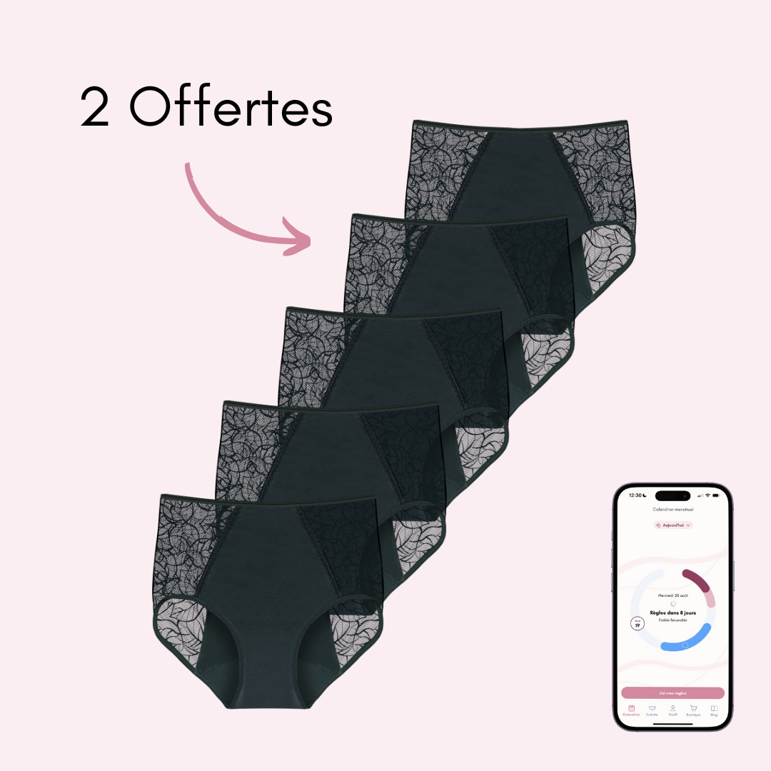Culotte Menstruelle Flora taille haute (Nouveauté)