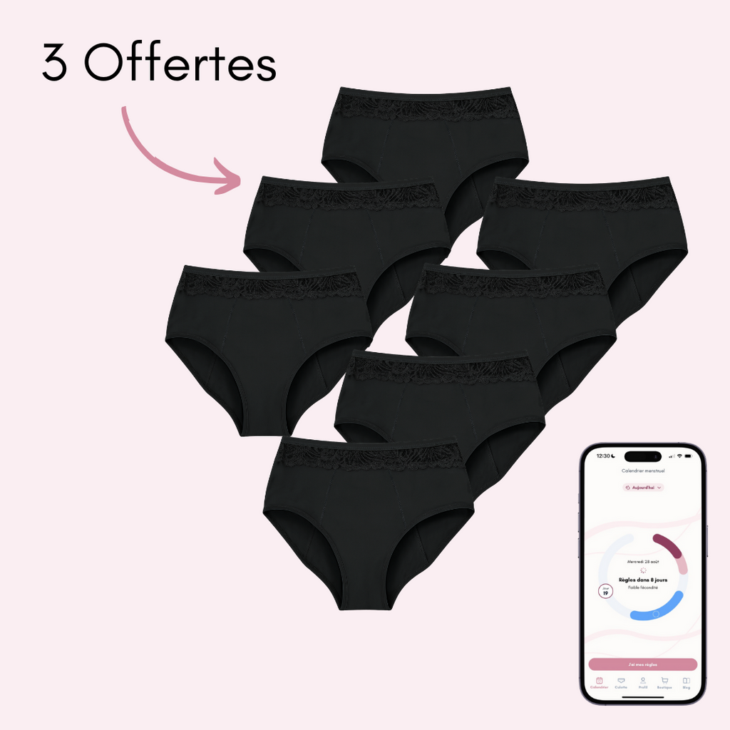 Culotte Menstruelle Clémence taille haute (Nouveauté)