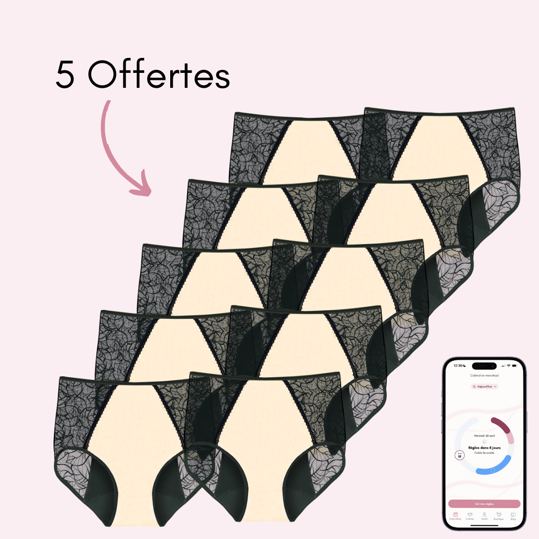 Culotte Menstruelle Flora taille haute (Nouveauté)