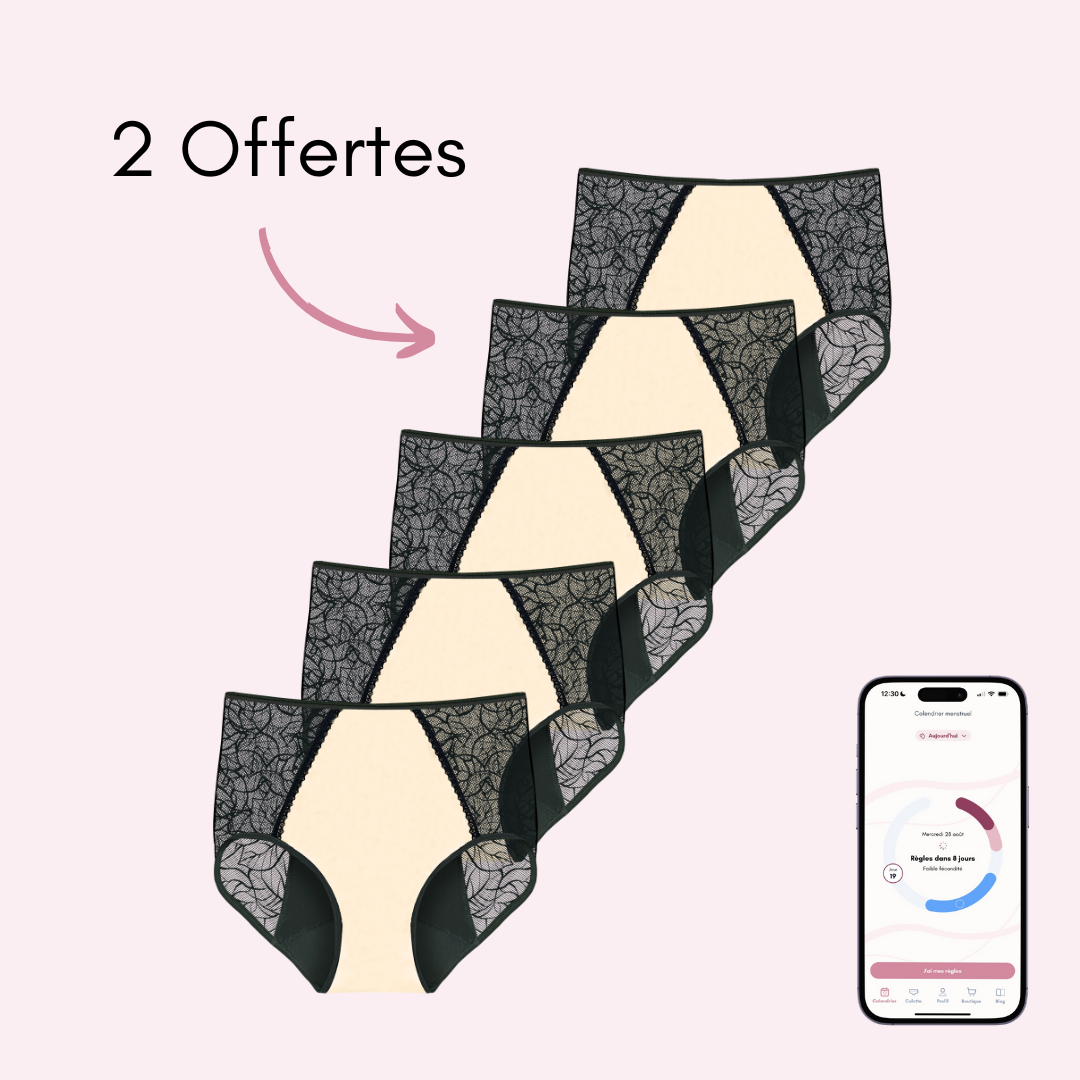 Culotte Menstruelle Flora taille haute (Nouveauté)