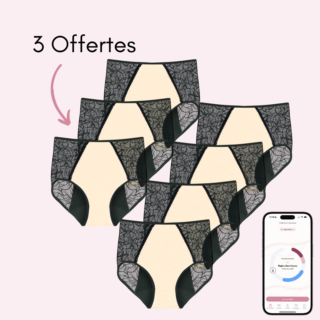 Culotte Menstruelle Flora taille haute (Nouveauté)