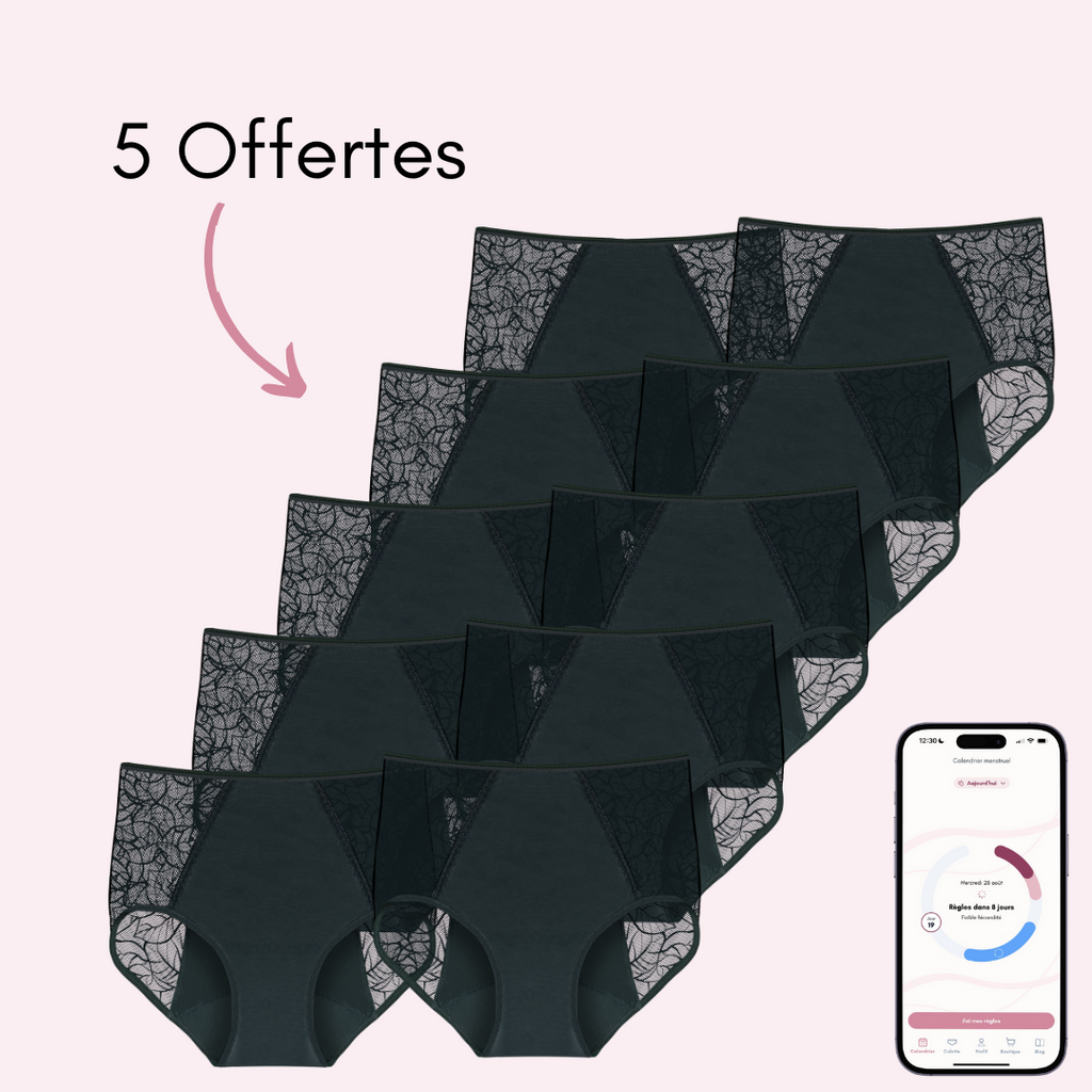 Culotte Menstruelle Flora taille haute (Nouveauté)