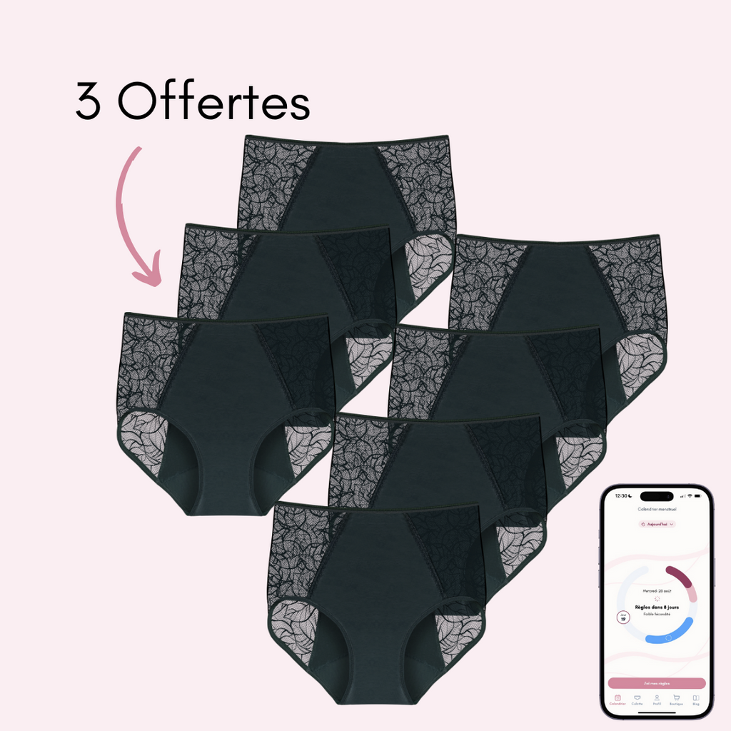 Culotte Menstruelle Flora taille haute (Nouveauté)