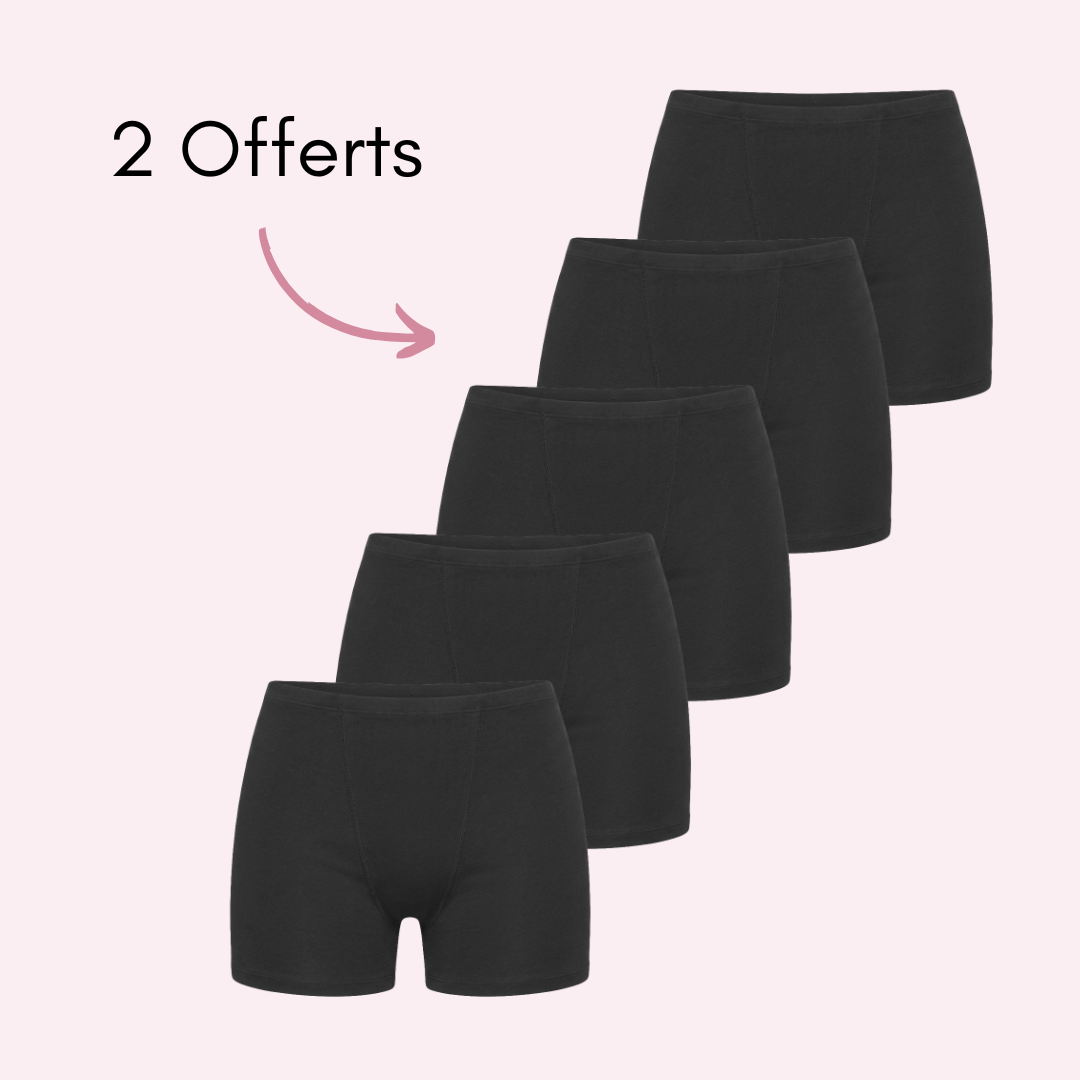 Boxer Menstruel Romy Adapté aux Flux Hémorragiques (Nouveauté)